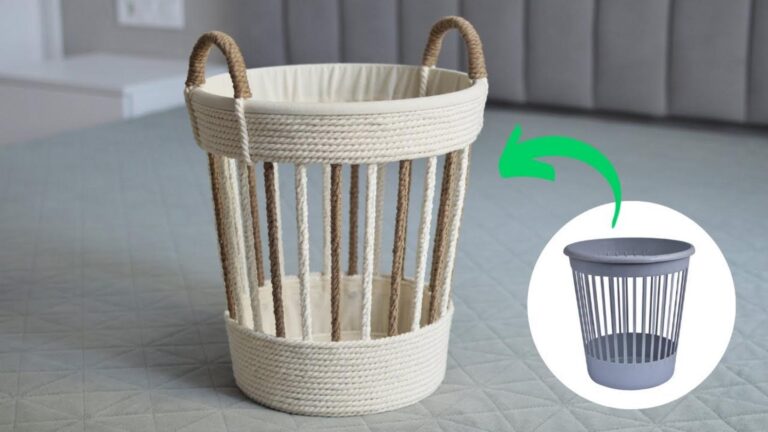 Cette astuce simple transforme un vieux seau en un panier déco époustouflant…