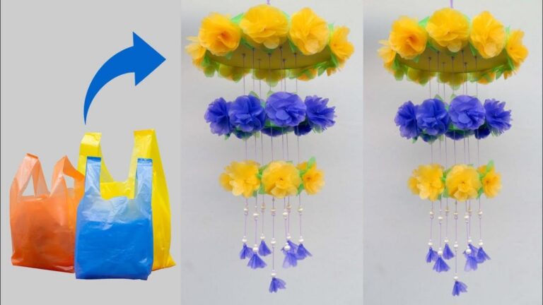 Une idée toute simple pour transformer des sacs plastiques en magnifiques fleurs…