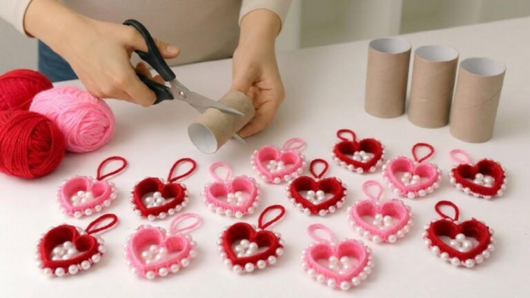 Une idée toute simple pour transformer des rouleaux de papier en cœurs qui cartonnent…